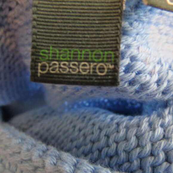 Shannon Passero Blue Marion Pullover Sweater 100% Cotton Denim Pocket Large - Picture 11 of 13